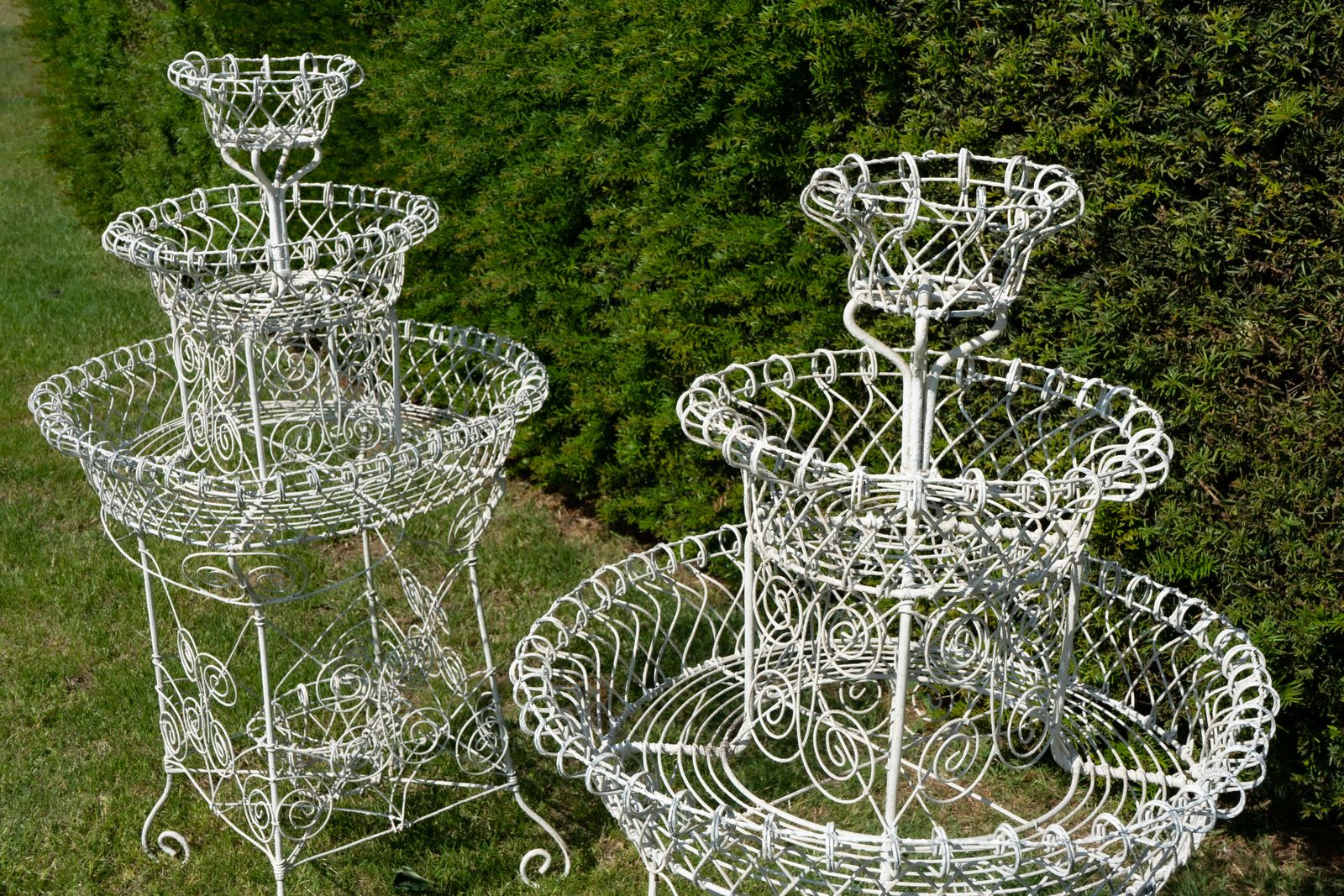 A Pair Of Victorian Wirework Garden Planters photo vinterior