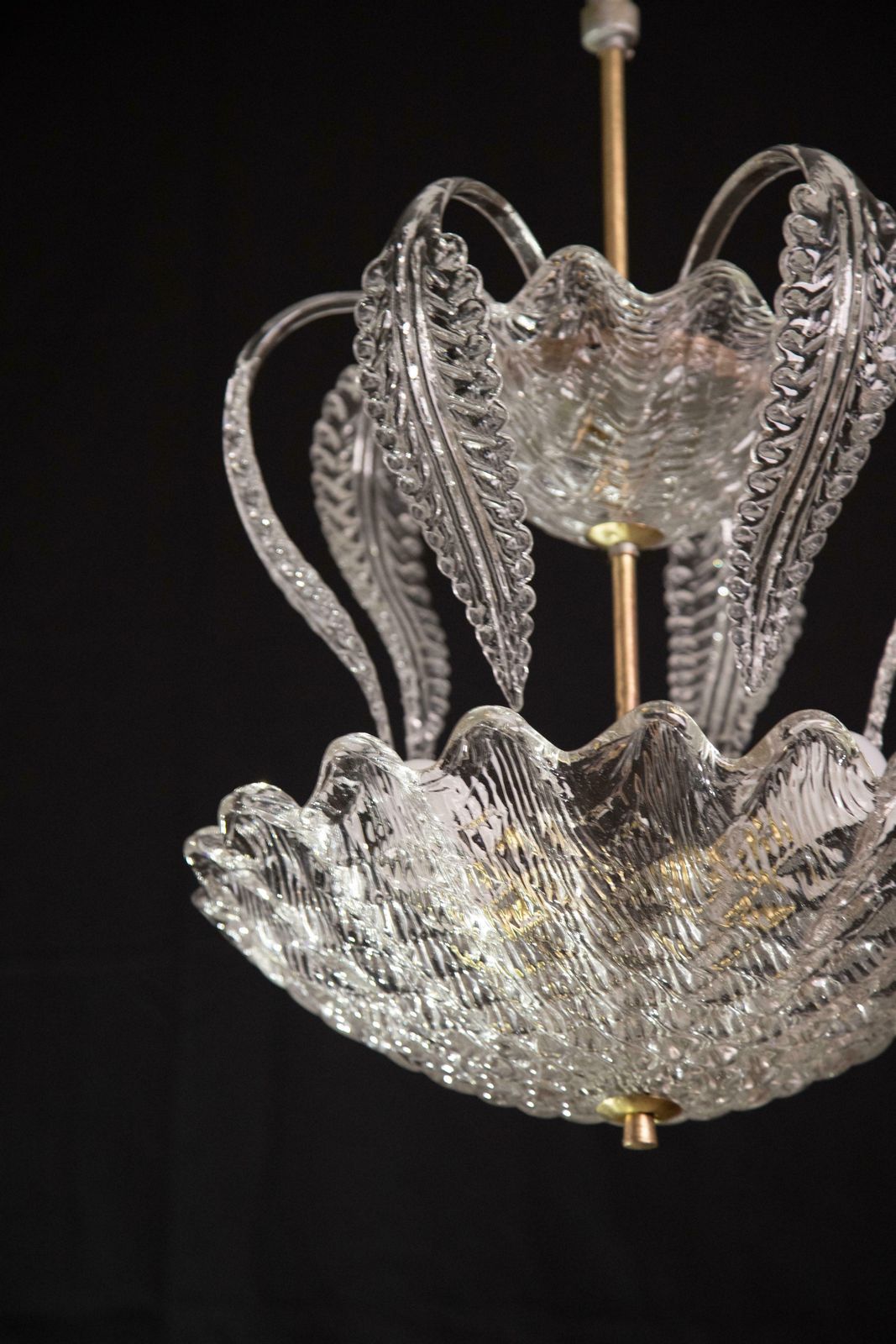 Elegant Barovier & Toso "Fountain" Chandelier, Murano Glass, 1940 photo buy