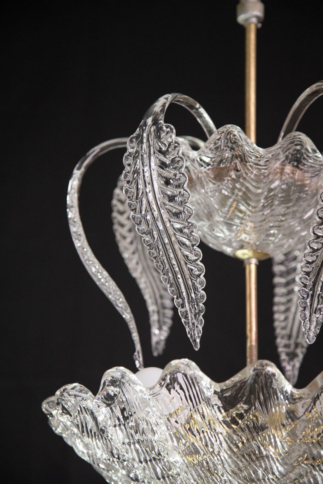2006.0 Elegant Barovier & Toso "Fountain" Chandelier, Murano Glass, 1940 photo
