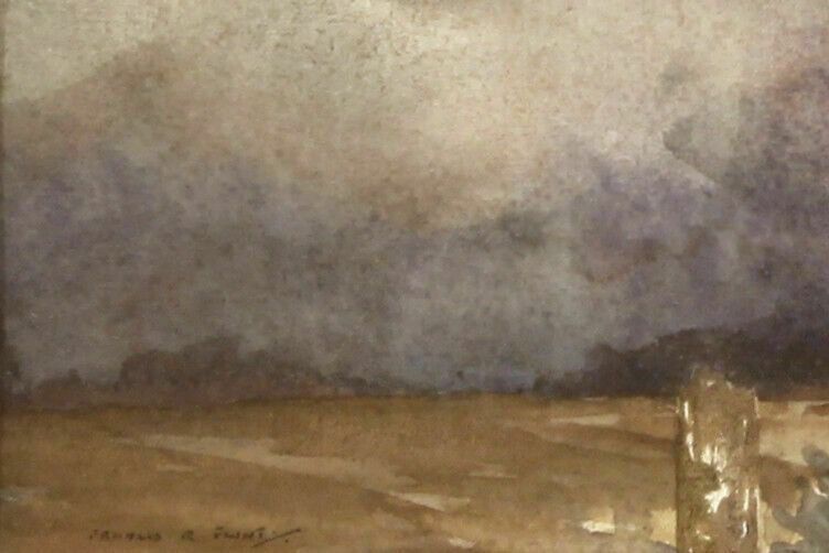 Watercolour By Francis Russell Flint. Dilapidated Bridge, Probably Continental photo for sale