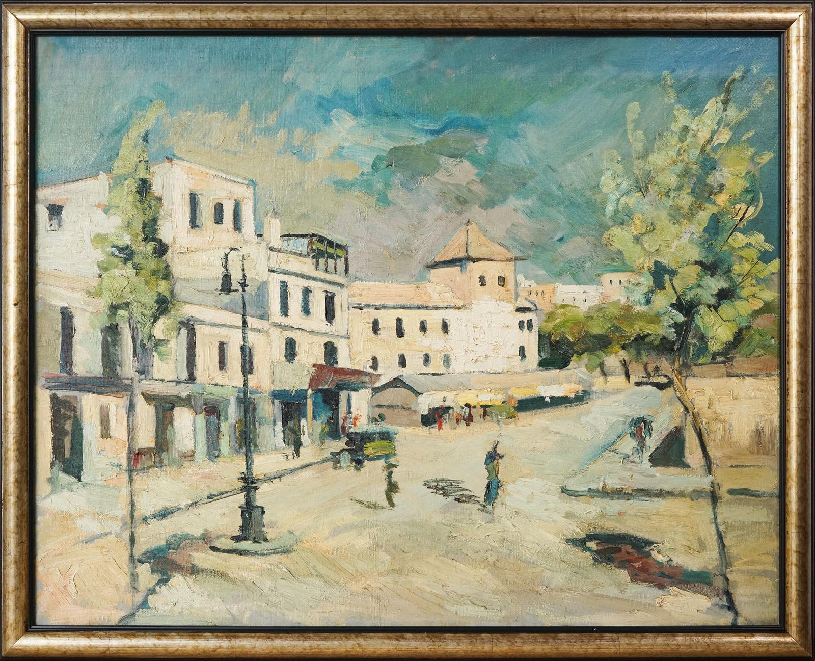Impressionistisch Stadsgezicht, Ca. Jaren 1950 photo furniture