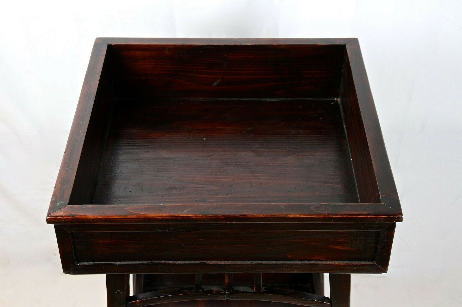 2750.0 20th Century Art Nouveau Beechwood Pedestal/ Flower Tub, Mahogany, Ca. 1905 photo