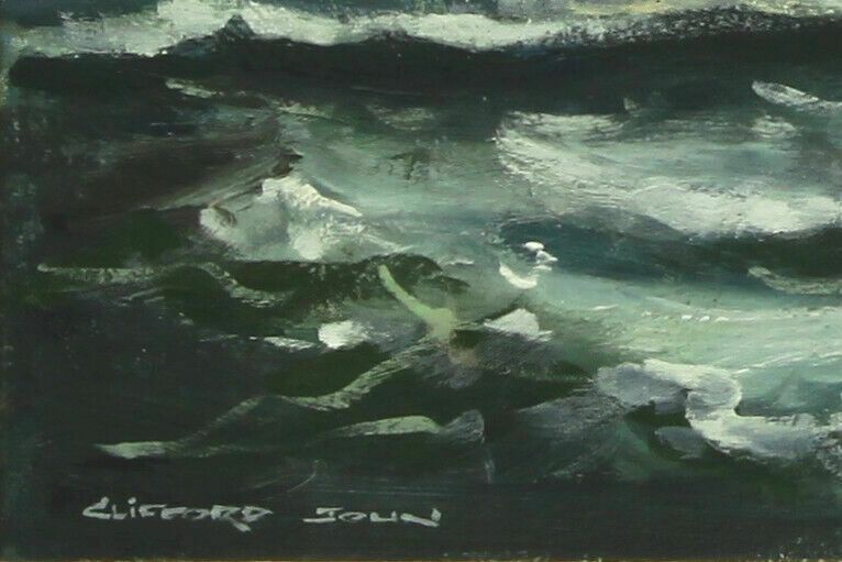 Acrylic On Board By Clifford John. Titled "The Yarmouth Fishing Fleet" photo for sale