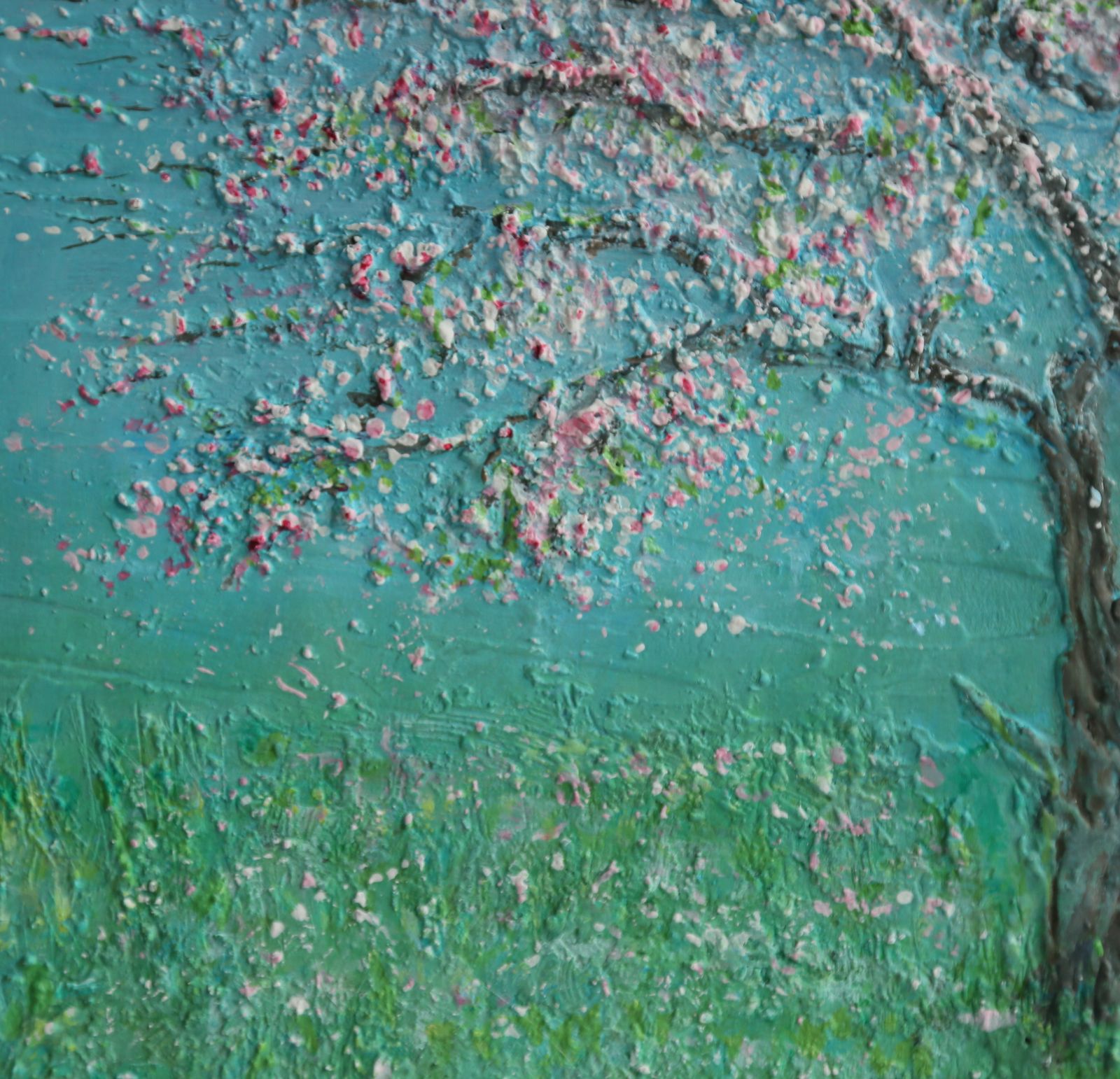 "Apple Blossom" Impressionist Oil Ppainting By Carolyn Miller photo Art