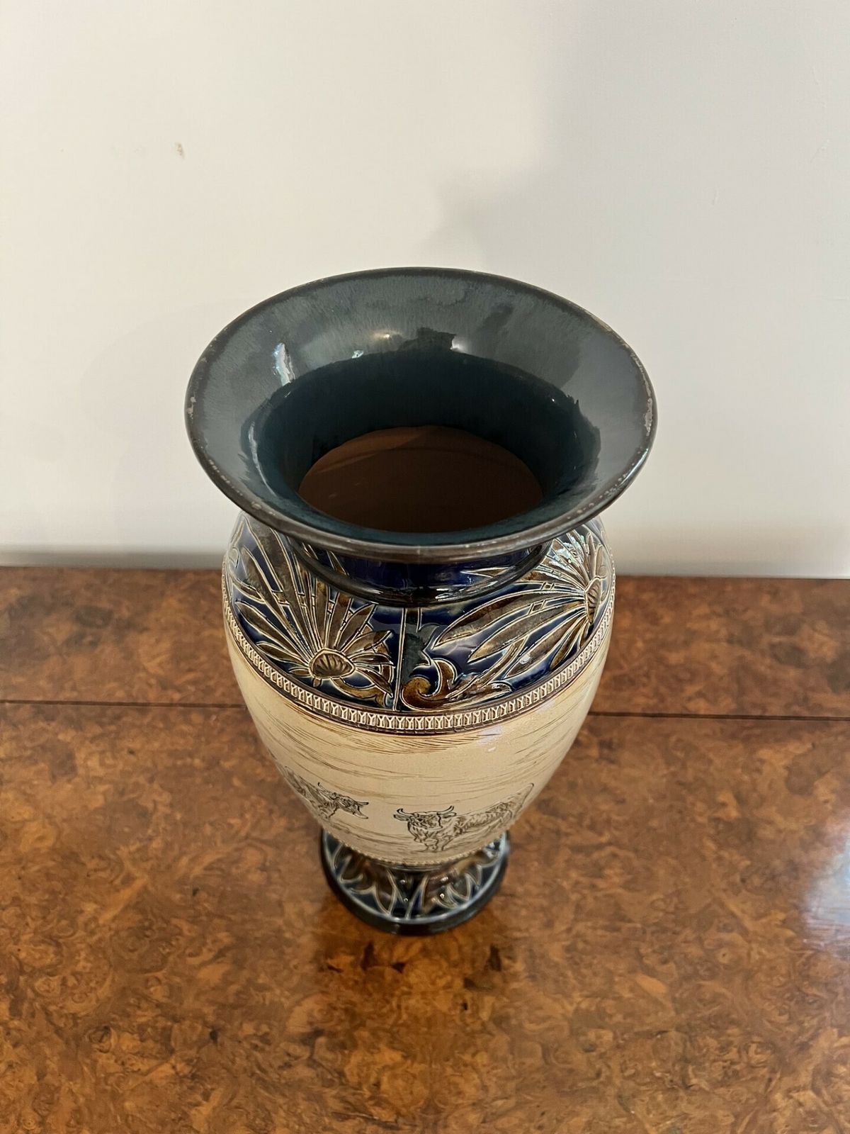 photo for sale Outstanding Quality Large Antique Doulton Lambeth Vase By Hannah Barlow
