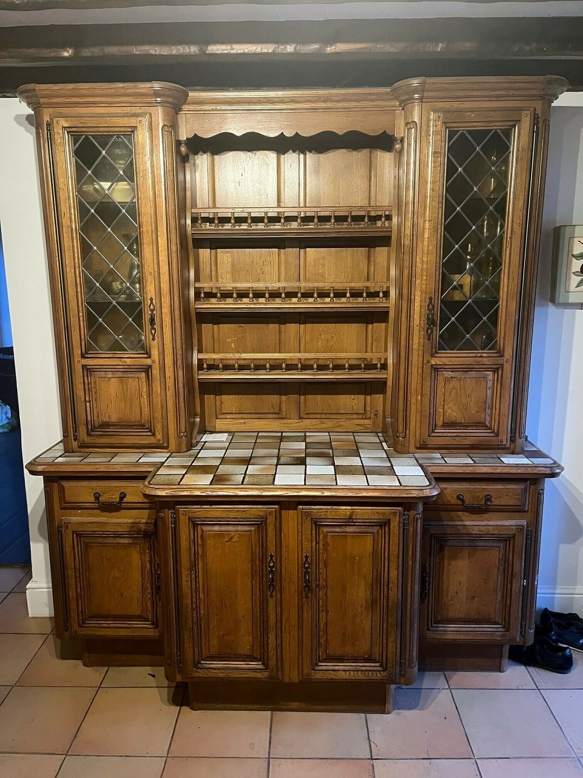 Solid Oak Kitchen Dresser, Late 80's.