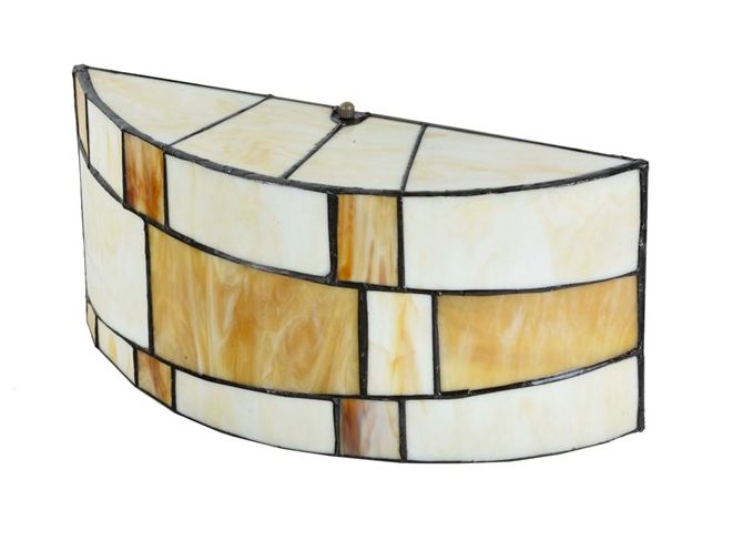 Art Deco Tiffany Semi Circular Wall/Ceiling Light photo furniture