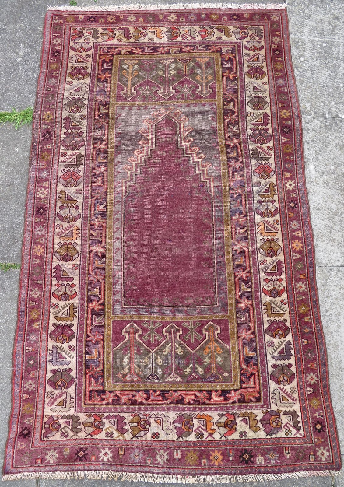 Unusual Antique Turkish Ladik/Maden Prayer Rug. North Central Anatolia. Late 19th Century. 176cm X 104cm.