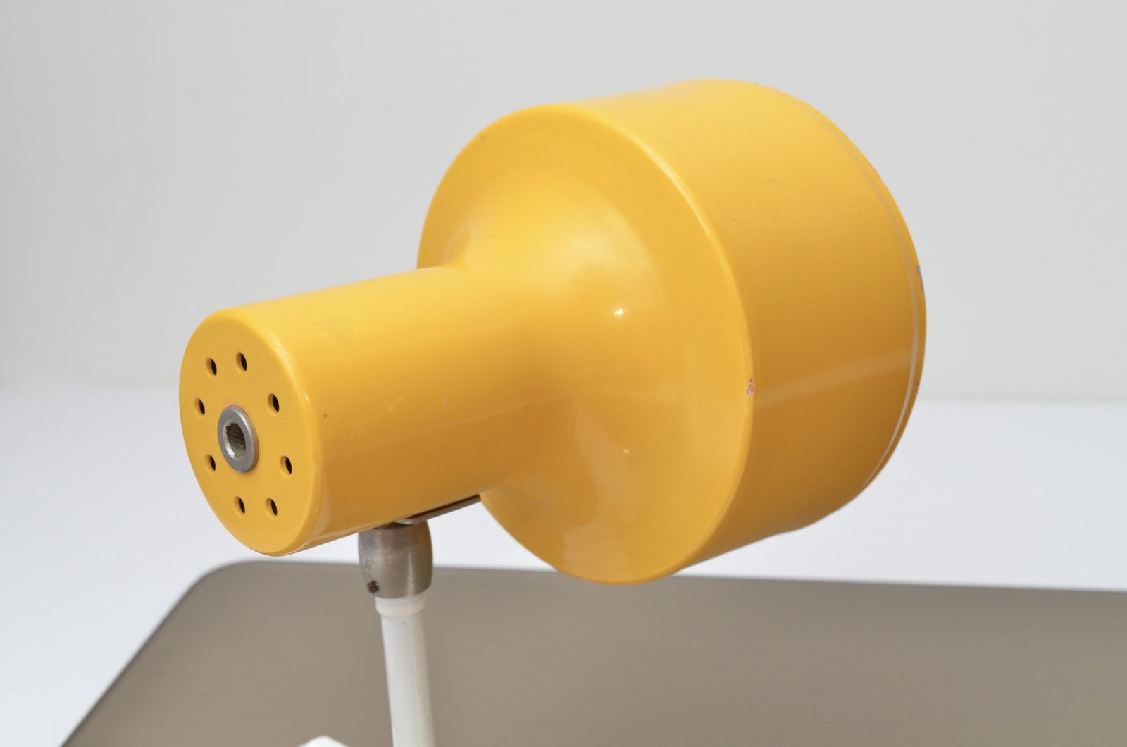 205.0 Vintage Dutch Metal Yellow Wall Lamp With Double Spots By Anvia Almelo, 1960s photo
