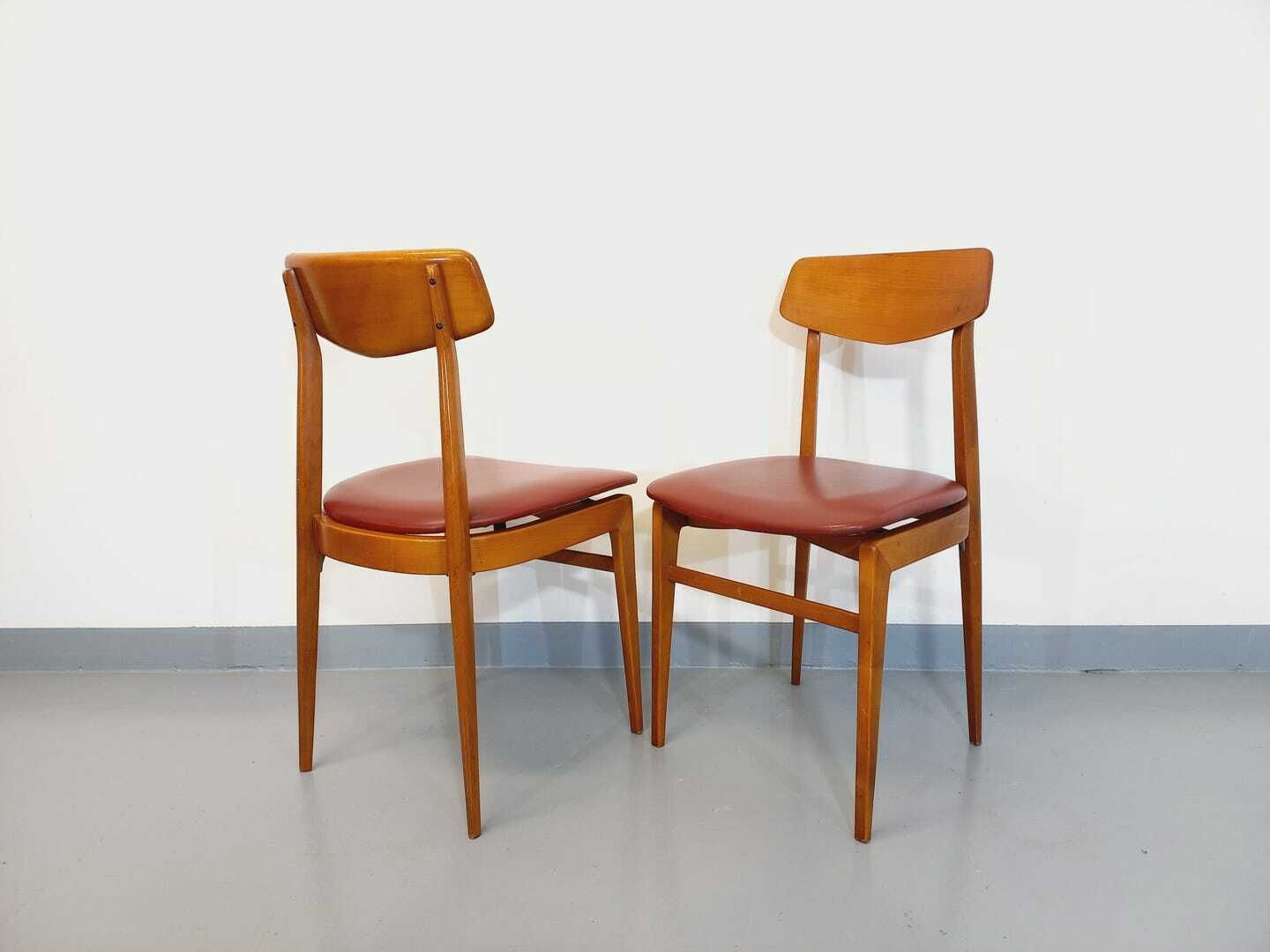 2 chaises scandinaves en hêtre, années 1950 photo furniture