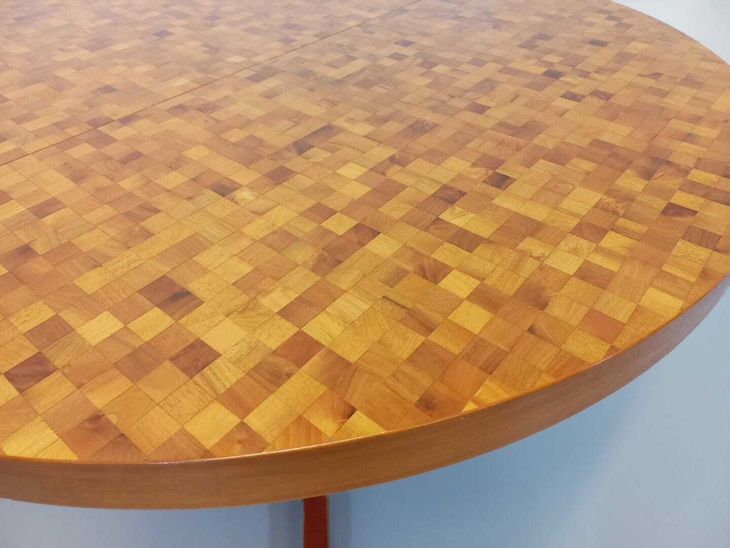 photo vintage Dieter Waeckerlin Round Table In Teak And Walnut