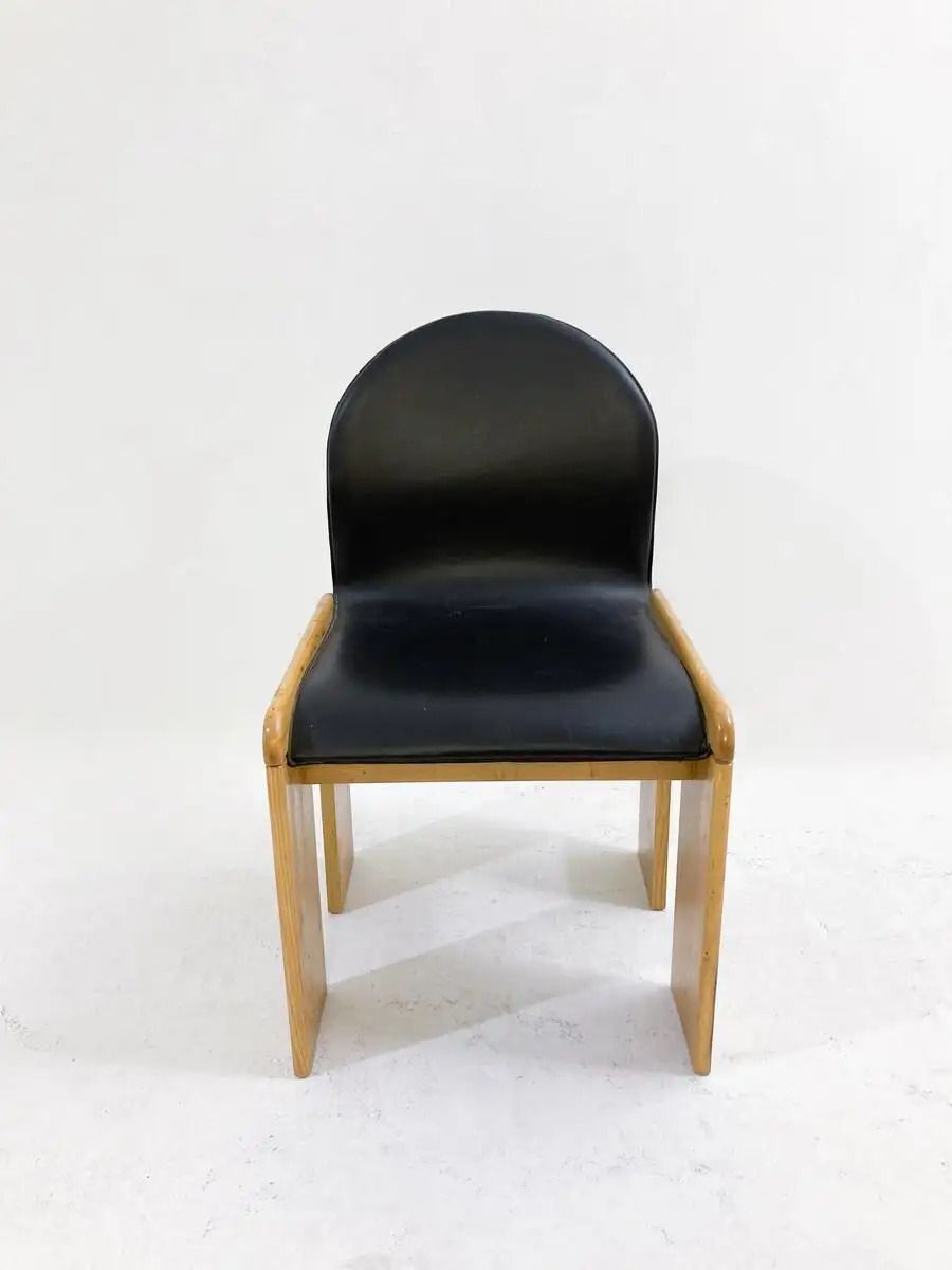 Mid Century Modern Leather Chair By Afra And Tobia Scarpa, Italy, 1970s photo for sale