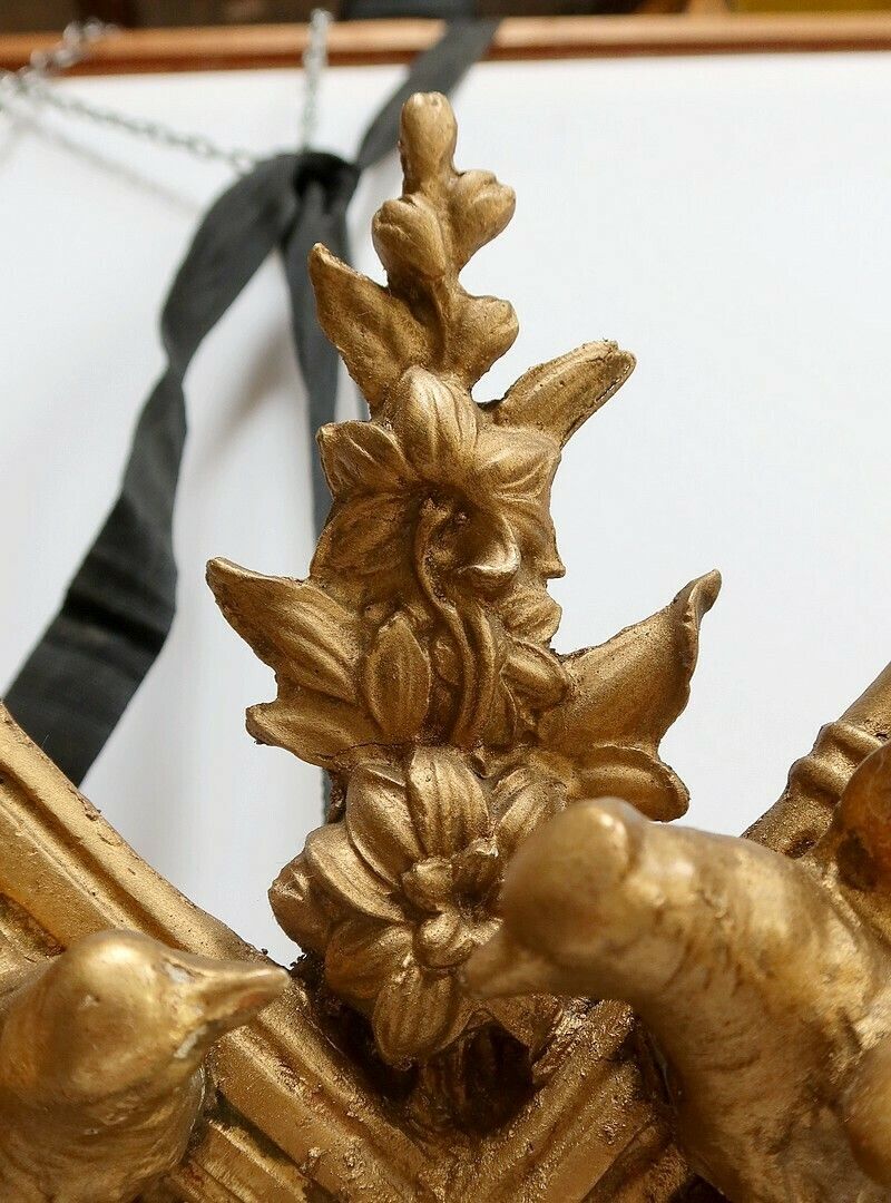photo furniture Mirror With Glazing Bead And Golden Wood, Louis XIV Style,  Napoleon III, Period  19th Century