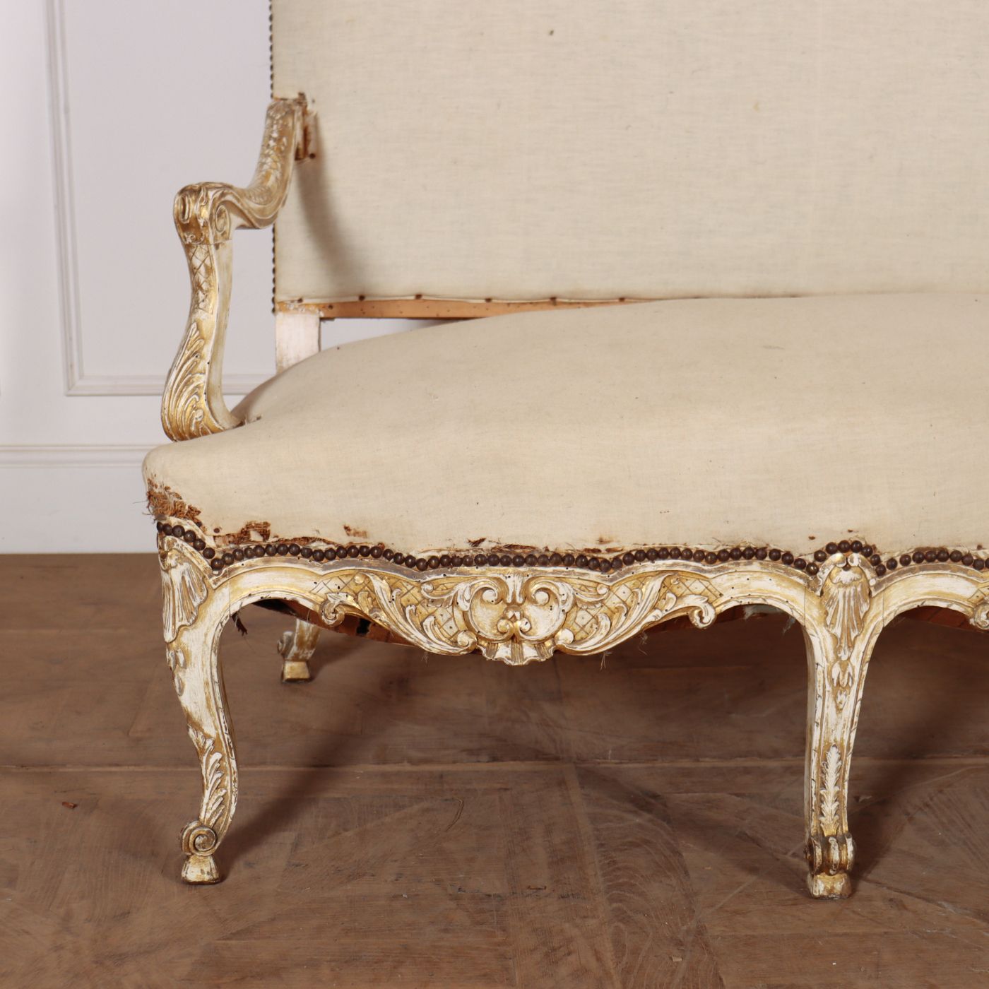 French Canape Sofa, 1800s, Antique photo furniture