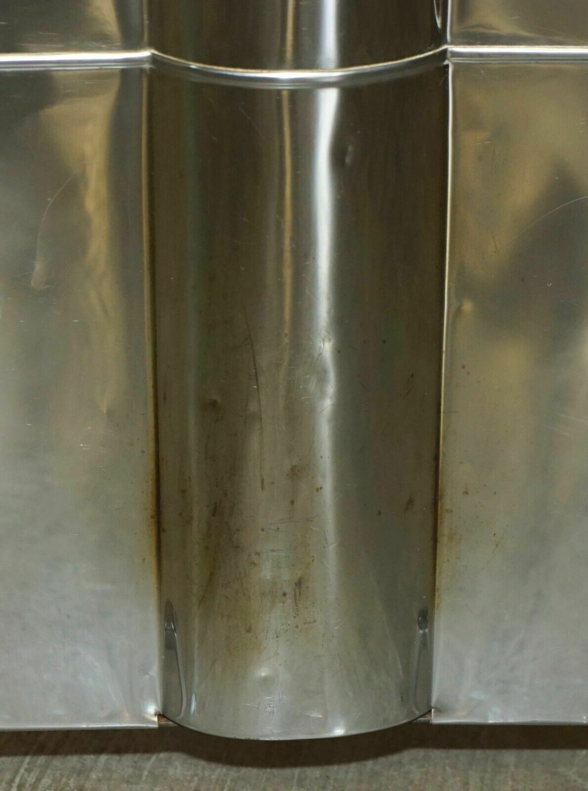 photo vinterior Art Deco Antique Circa 1920's Polished Chrome Fire Guard Screen With Bear On Top