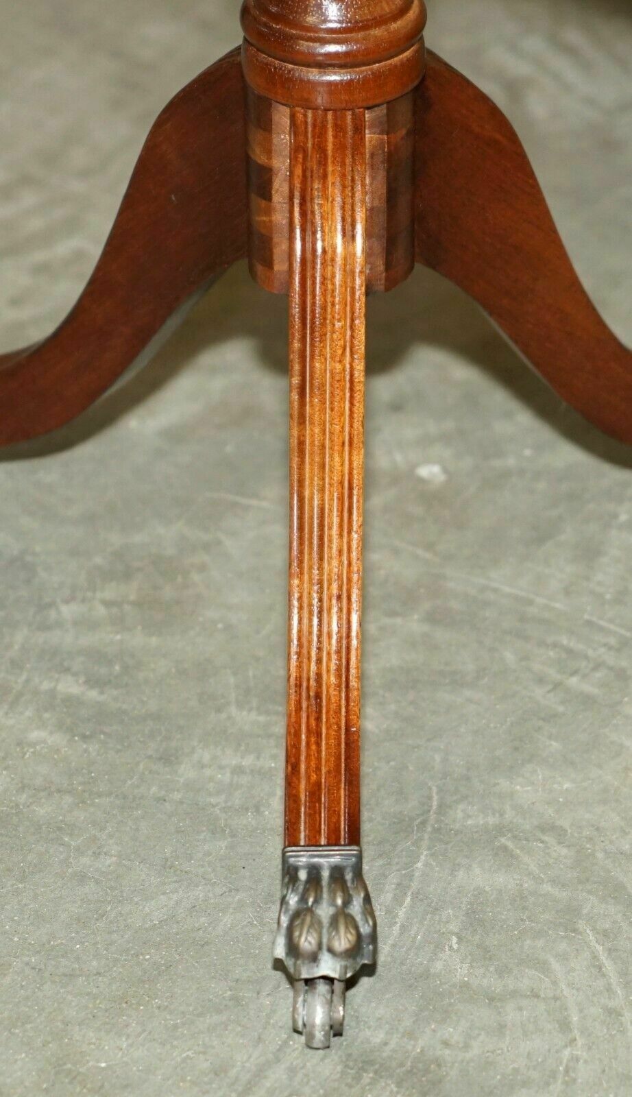 750.0 Vintage Hand Dyed And Aged Brown Leather Oval Coffee Table With Lion Castors photo