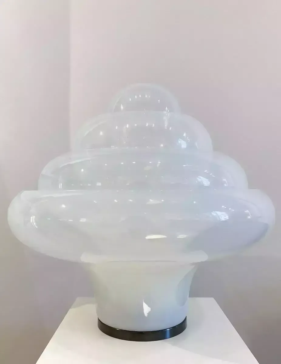 Mid Century Lotus Table Lamp By Carlo Nason For Mazegga, Italy, 1960s photo furniture