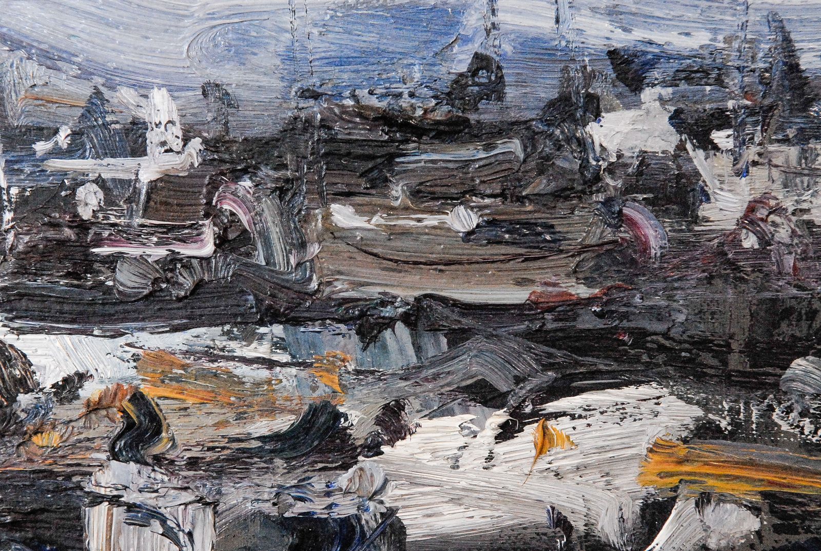Abstract Harbour Scene, 1990s, Oil On Canvas photo furniture