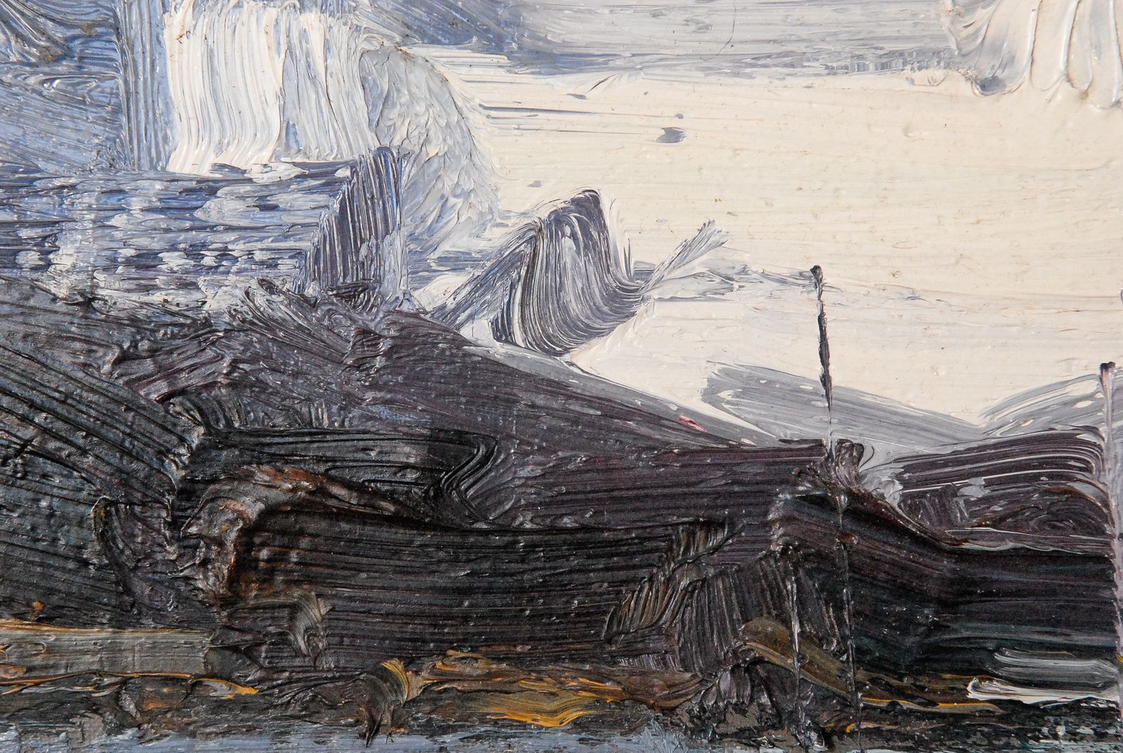 Abstract Harbour Scene, 1990s, Oil On Canvas photo for sale