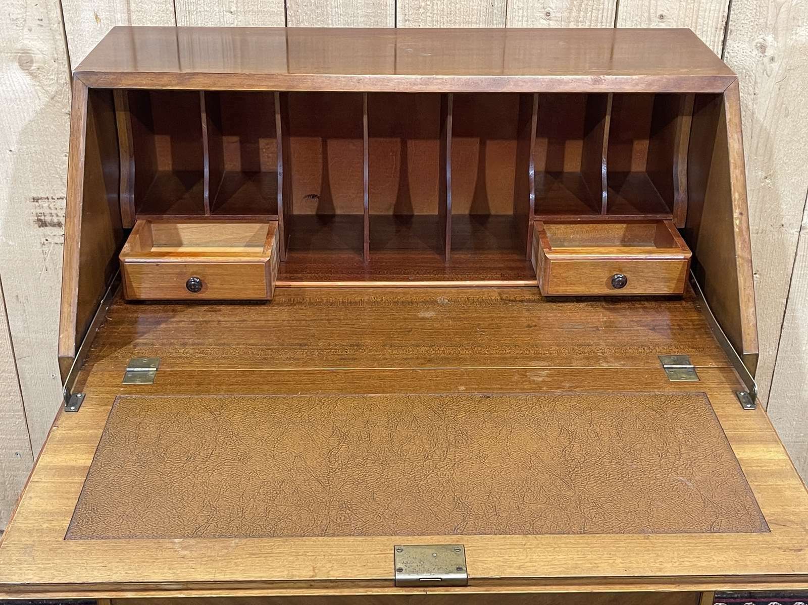 1950s English Mahogany Writing Desk photo Furniture