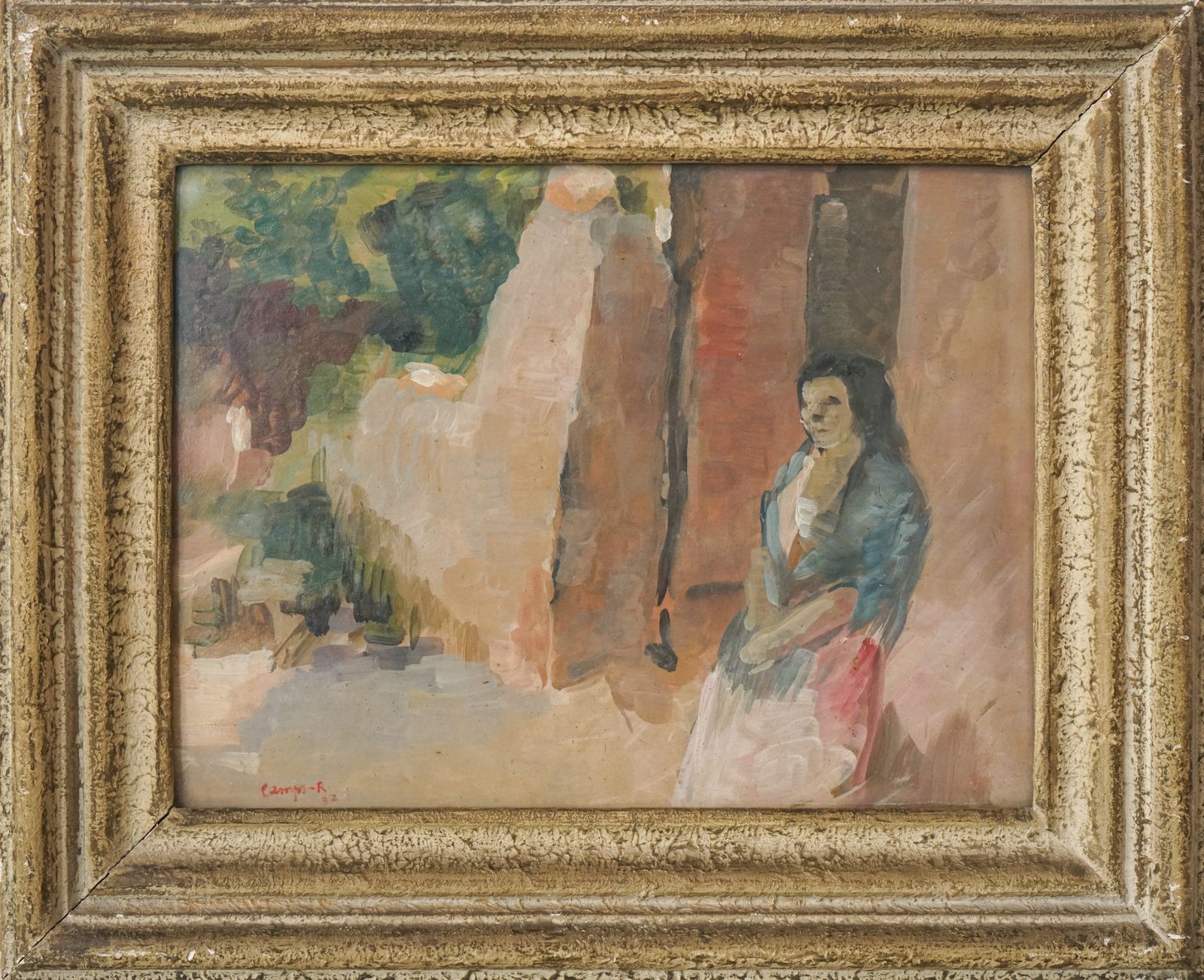 Plein Air Impressionistisch Studie Van Een Dame photo for sale