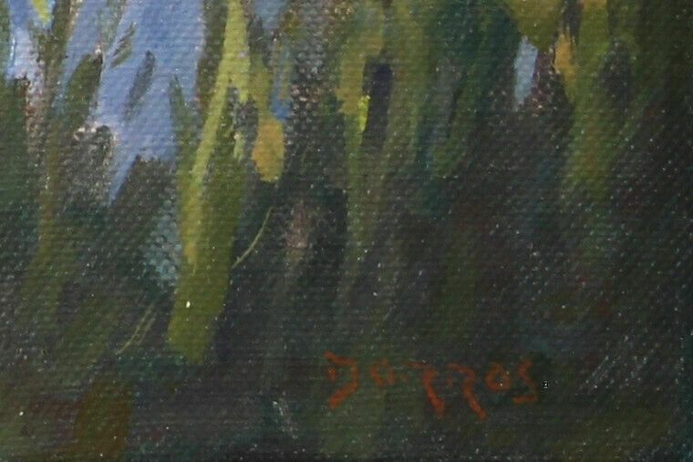 Oil On Canvas By Ken Dorros. Countryside Lake View photo for sale
