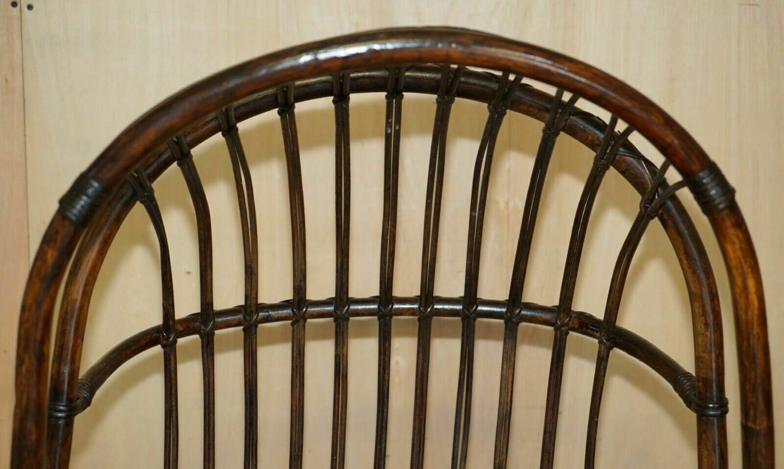 Rare Antique Thonet Style French Bamboo Steel Base Porters Wingback Armchair photo Furniture