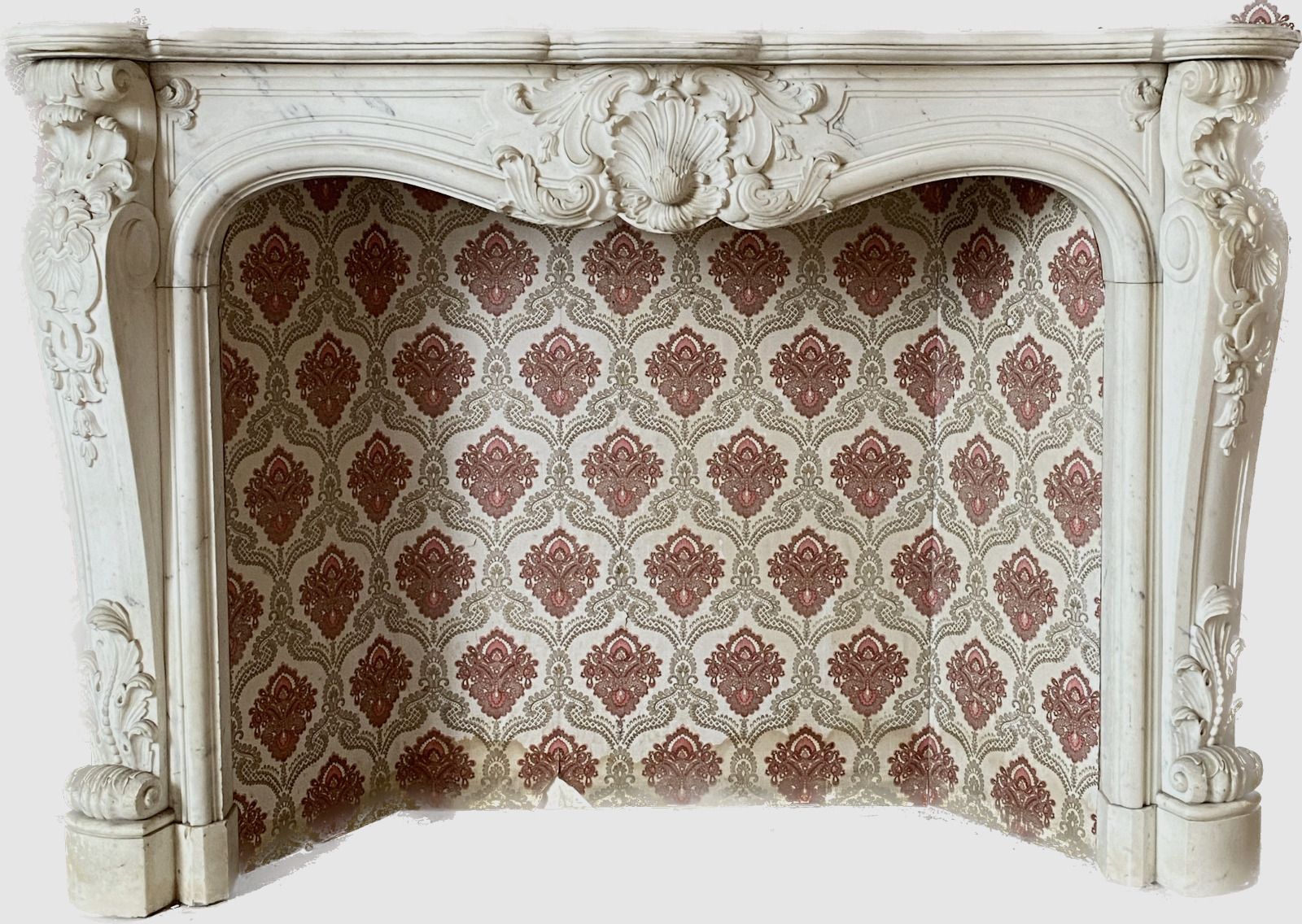 Louis XV Style Fireplace In White Carrara Marble 19th Century photo furniture