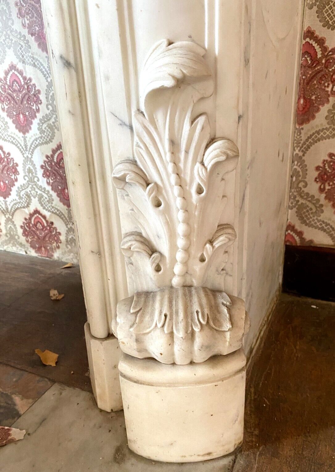 Louis XV Style Fireplace In White Carrara Marble 19th Century photo 14986.08