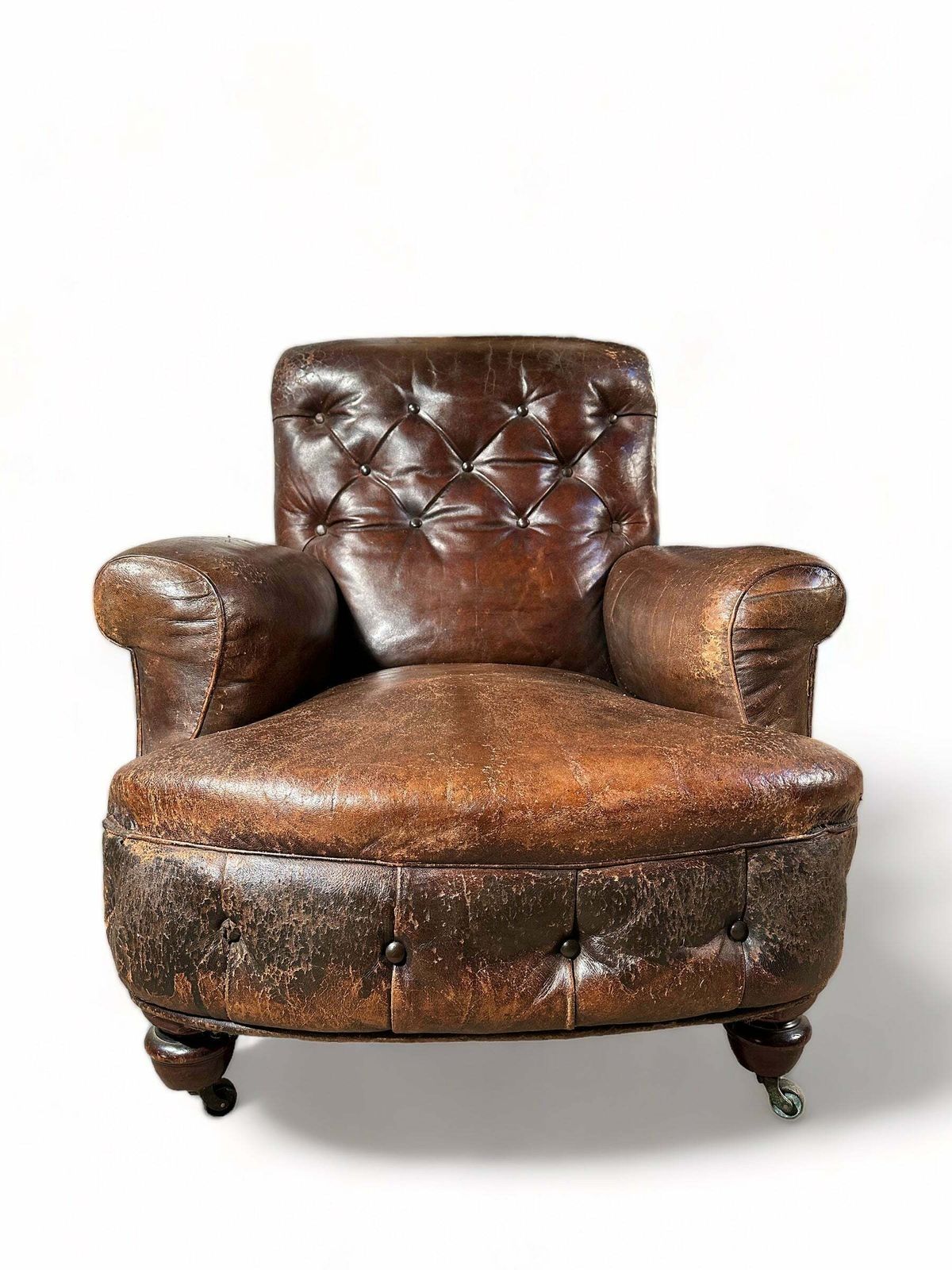 An Exceptional Country House Leather Armchair Attributed To Howard & Sons Circa 1870 photo furniture