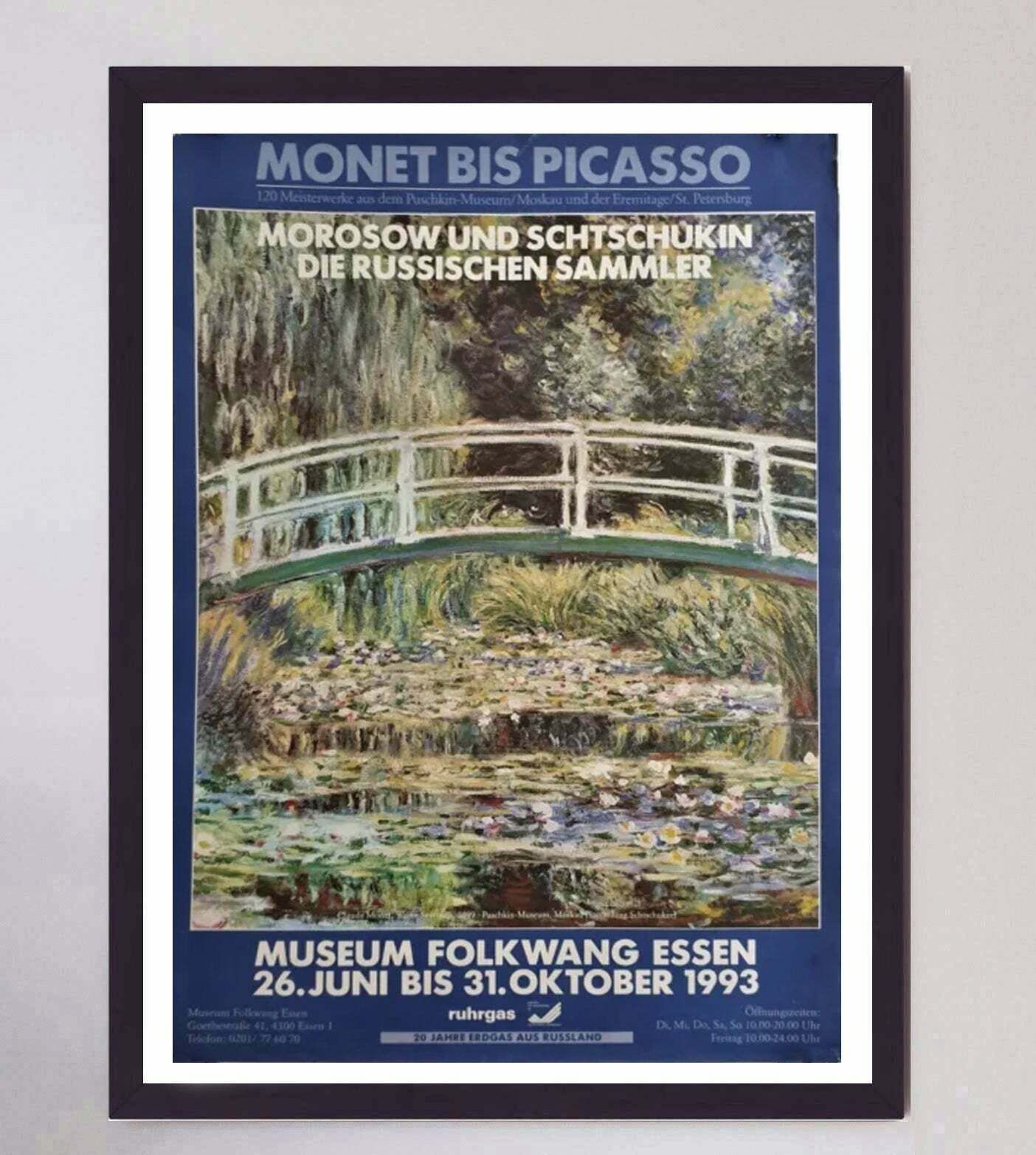 Monet Meets Picasso   Museum Folkwang  Original Vintage Poster photo furniture