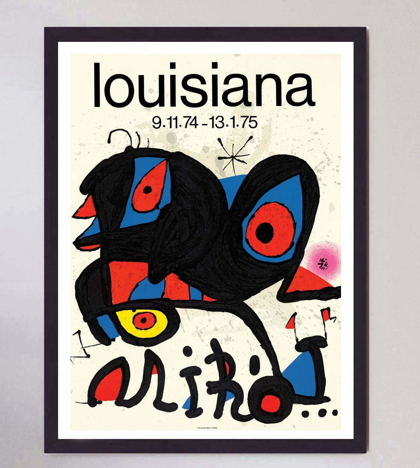 Joan Miro   Louisiana Gallery, 1970s Original Vintage Poster photo furniture