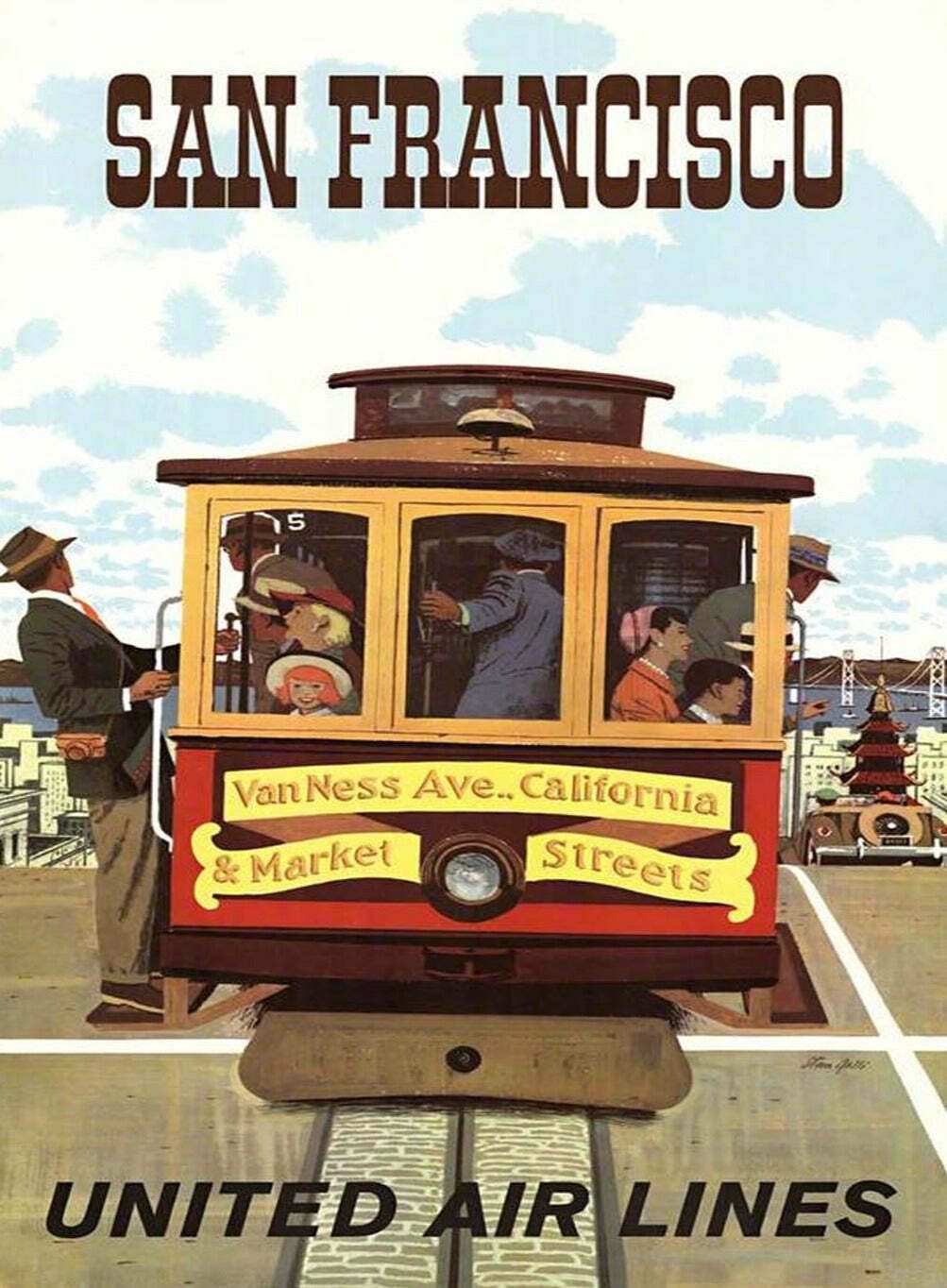 United Airlines   San Francisco Original Vintage Poster