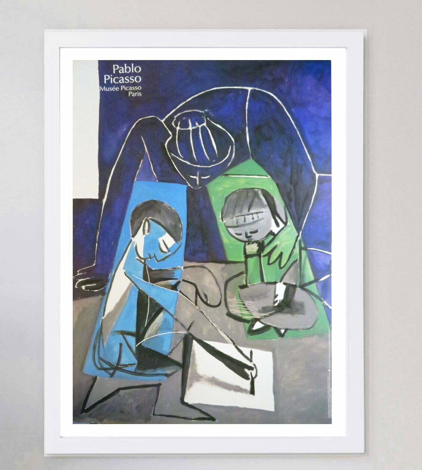 Pablo Picasso   Claude Drawing Françoise And Paloma Original Vintage Poster photo for sale