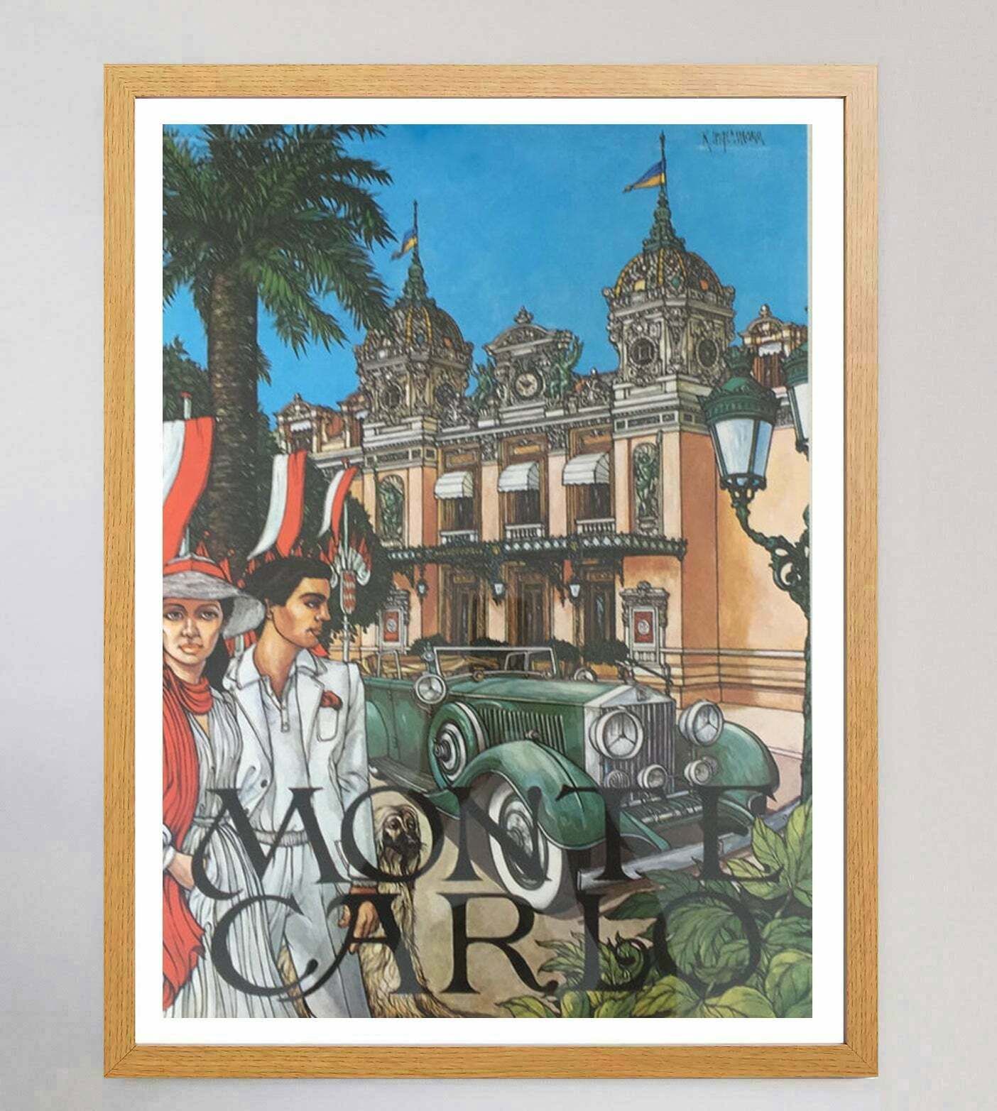 Original Vintage Poster Montecarlo 1973 photo Art