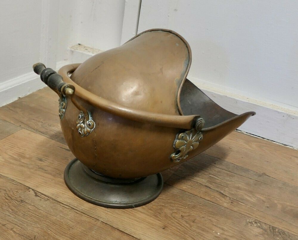 Victorian Copper Helmet Coal Scuttle photo furniture