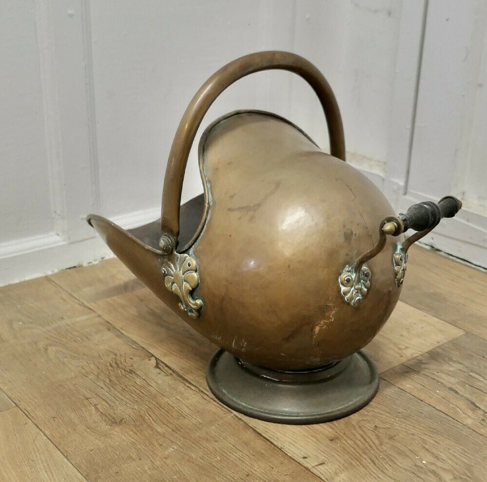 Victorian Copper Helmet Coal Scuttle photo Home Fixtures