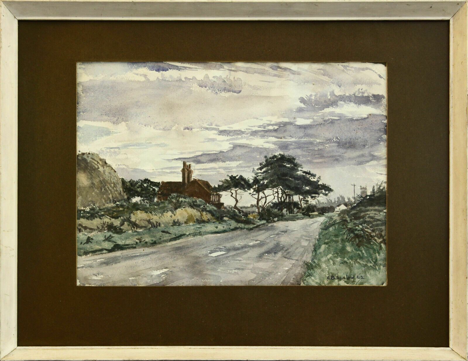 Watercolour By Chris Sinclair. Countryside Road