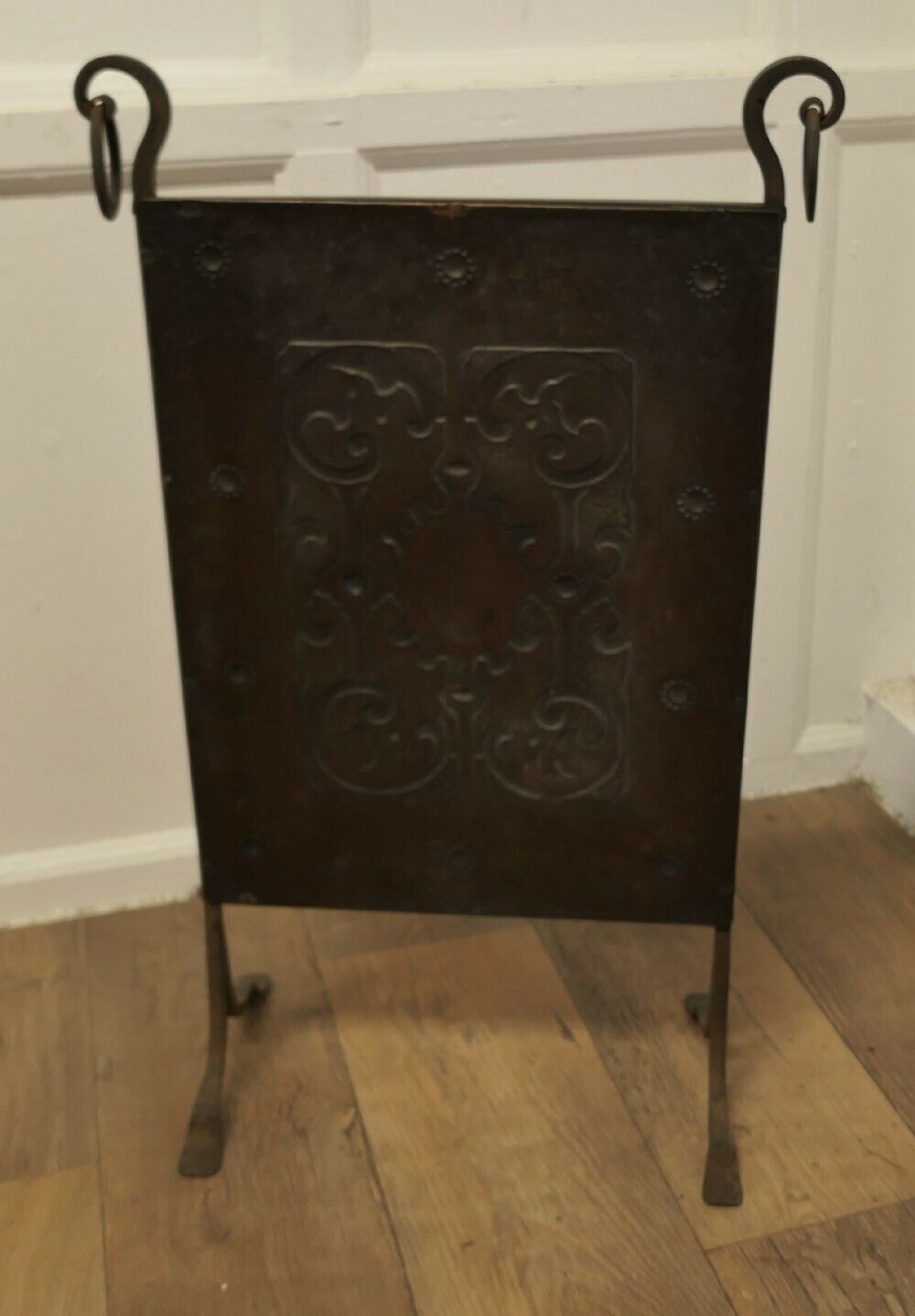 Victorian Arts And Crafts Copper And Iron Fire Screen photo 714.0