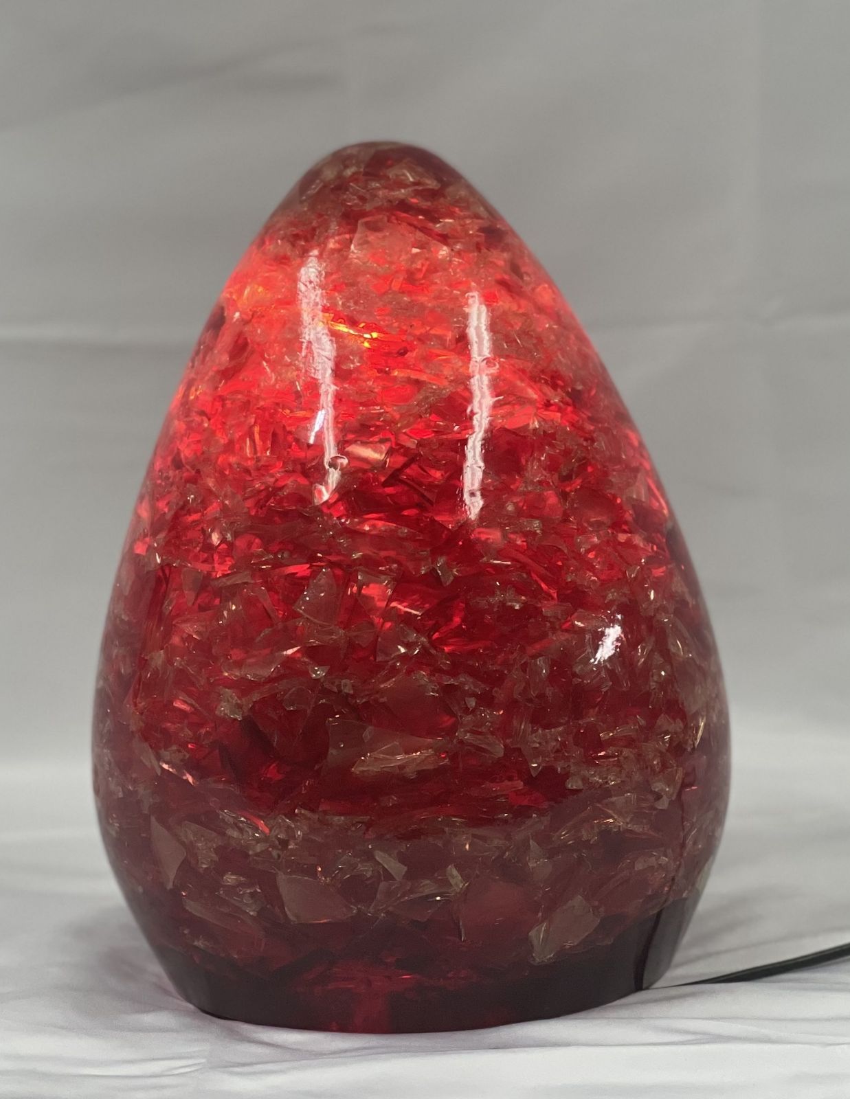 Red Fractal Resin Lamp From The 70s (We Are Another One In Green) photo furniture