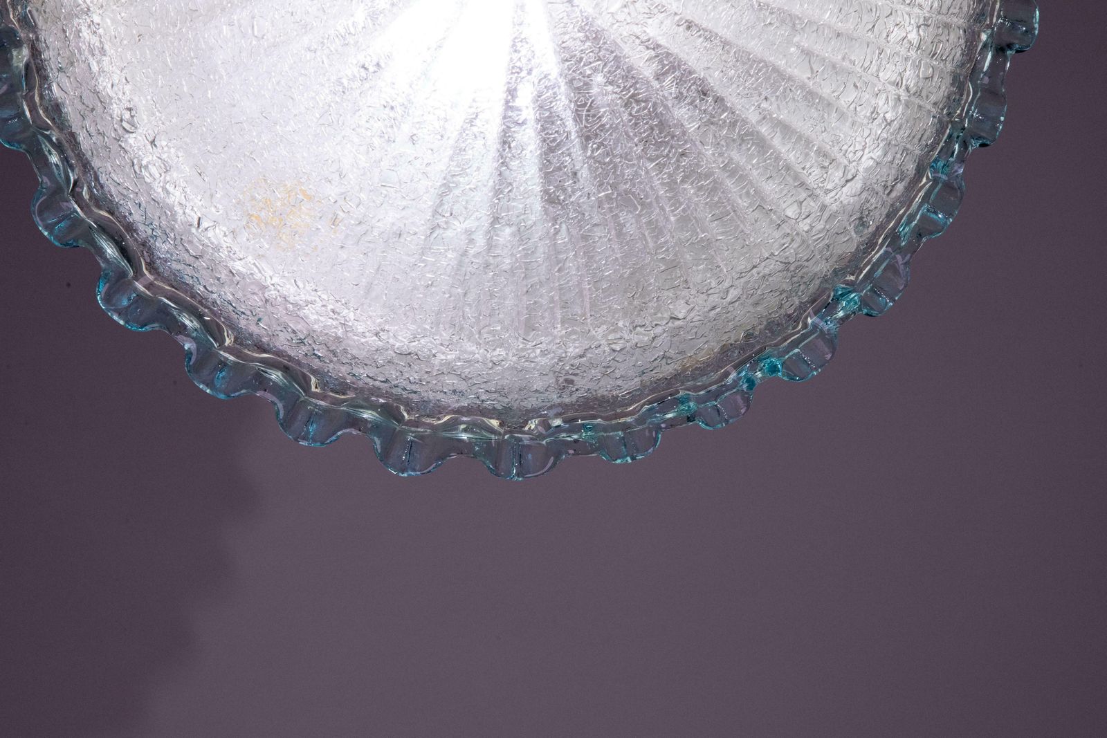Italian Blue Glass Ceiling Fixture By Barovier & Toso, Murano, 1960 photo buy