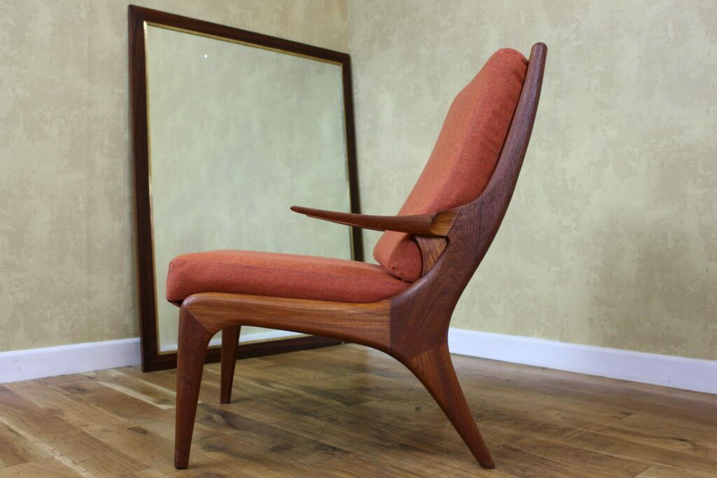 Quality British Sculptured 1960s Teak Armchair