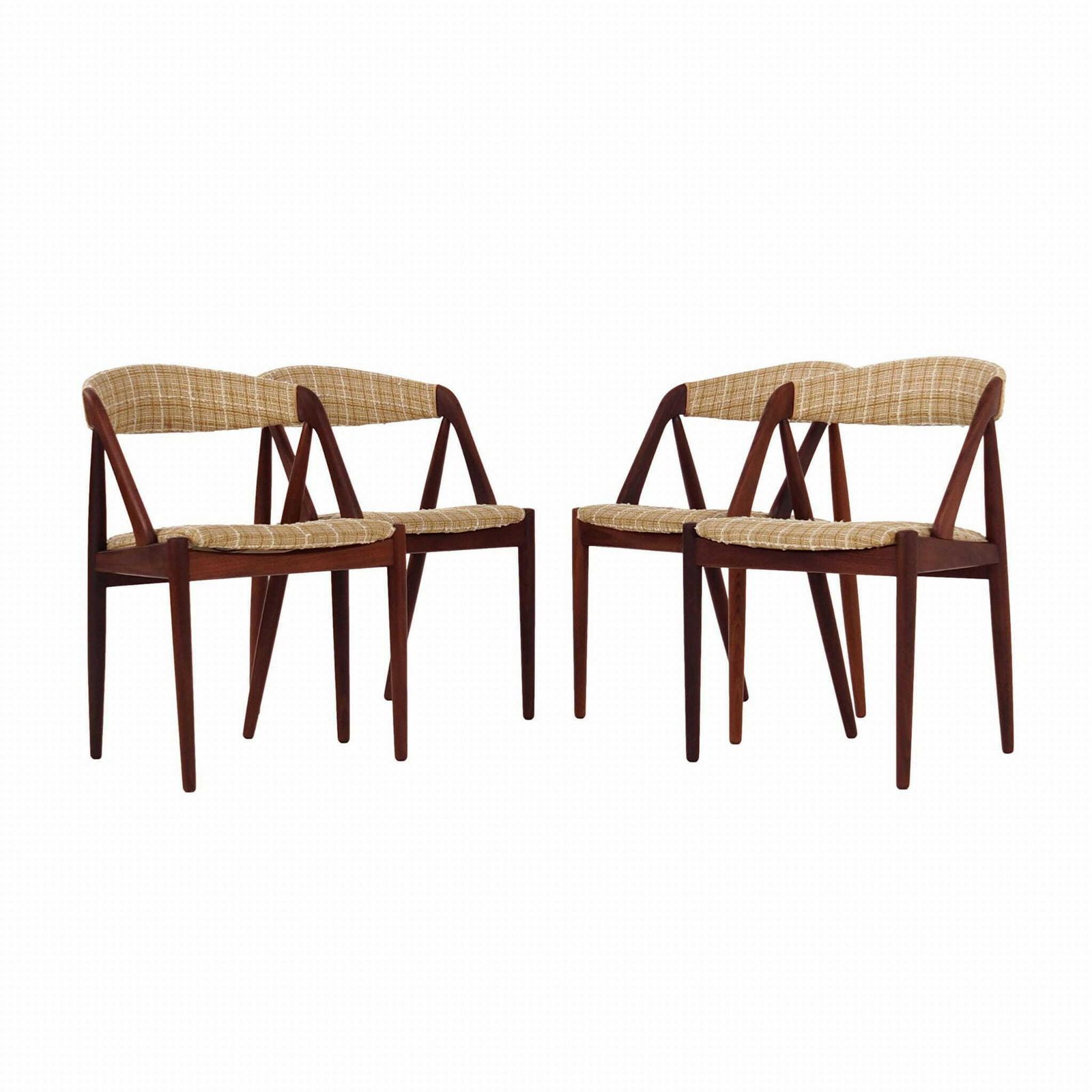 Set Of Four Teak Chairs, Danish Design, 1970s, Designer: Kai Kristiansen