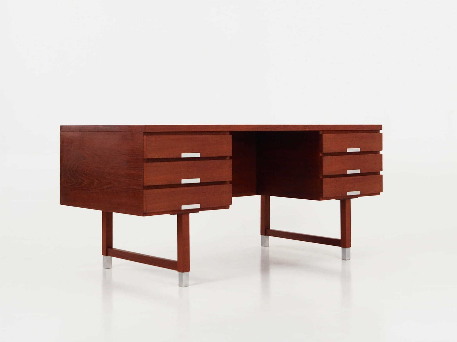 Teak Desk, Danish Design, 1970s, Manufacturer: Eigil Petersens Møbelfabrik photo for sale