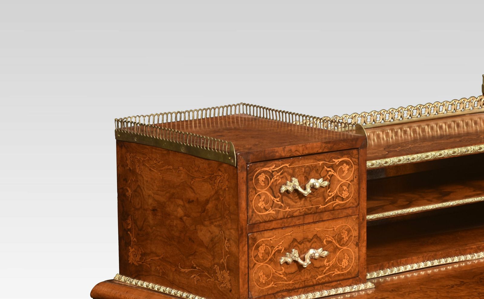 19th Century Walnut Inlaid Bonheur Du Jour photo furniture