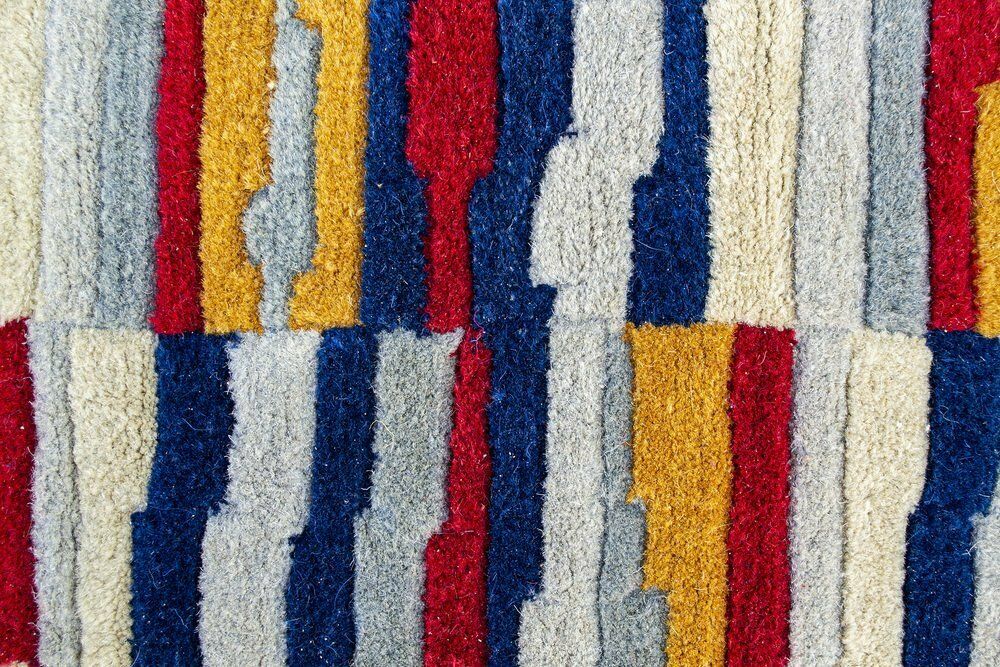 Handgetuft Geometrisch Vloerkleed, Jaren 1970 photo furniture