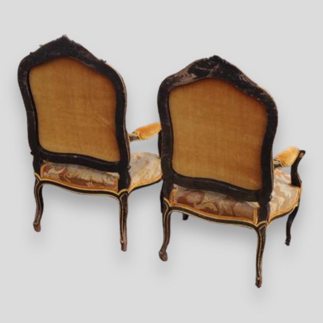 A Stunning Pair Of Second Empire Fauteuil Armchairs photo vinterior