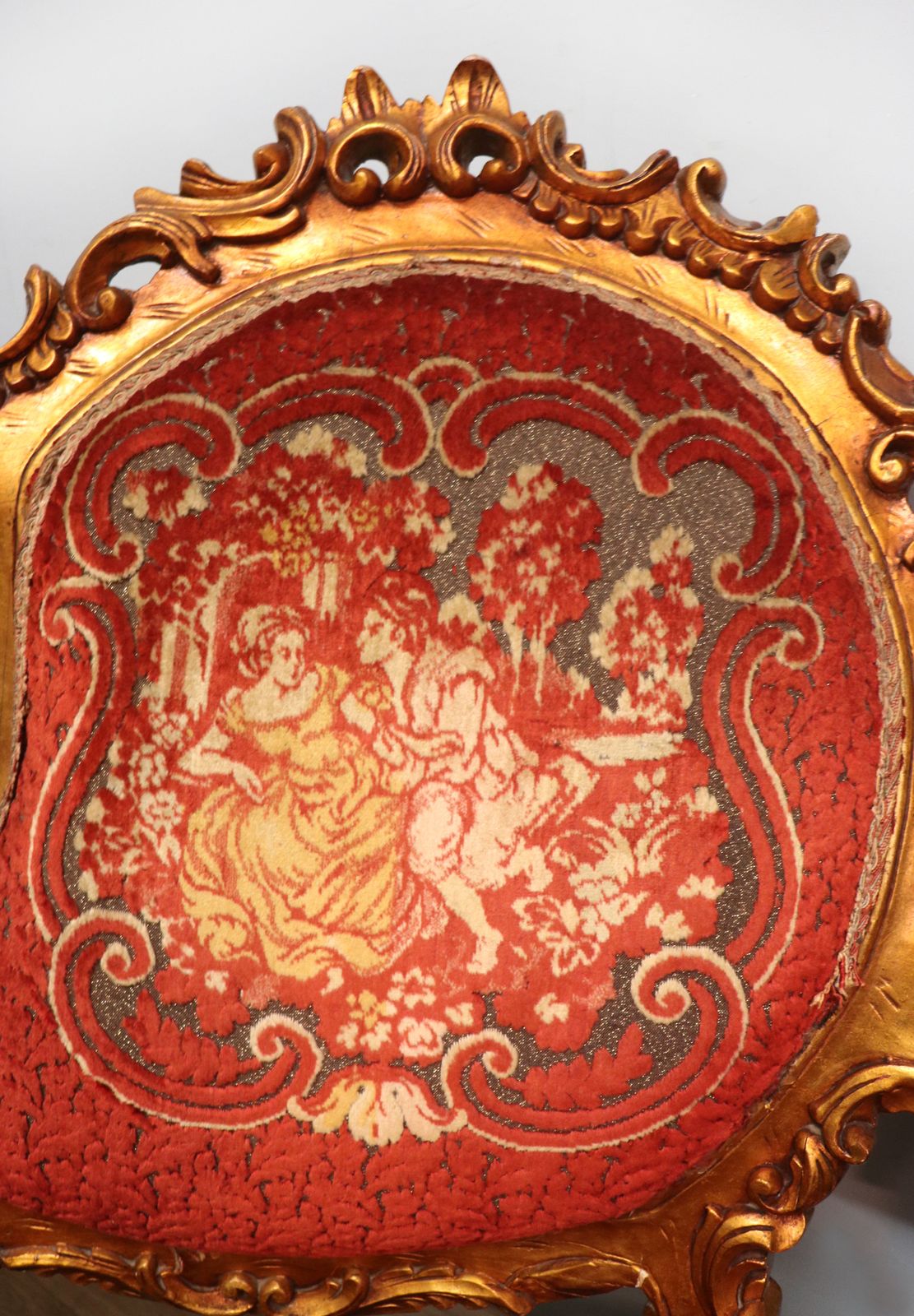 795.0 A Lovely French Giltwood Framed Sofa In The Louis XVI Style. photo