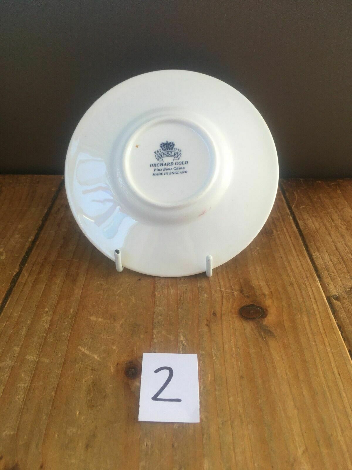photo vintage Vintage Aynsley Orchard Gold Fruit Fine China Cabinet Coffee Can Cup & Saucer