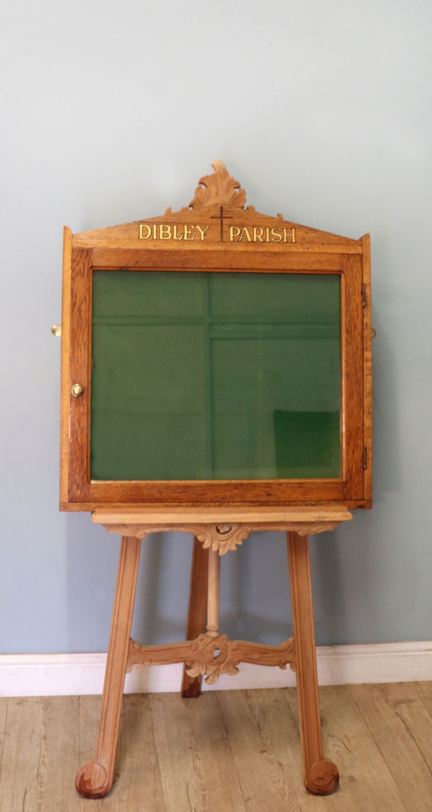 An Unusual Late Victorian Oak Church Notice Board Sign Written Vicar Of Dibley photo Home Decor